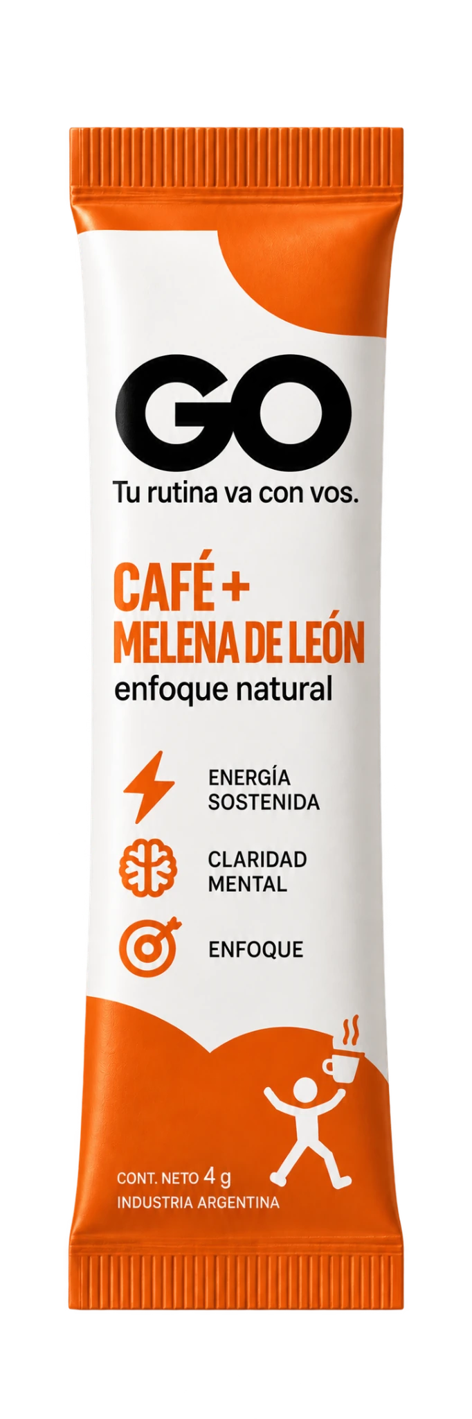 Stickpack GO Café con Melena de León, naranja